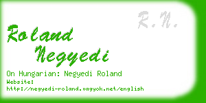 roland negyedi business card